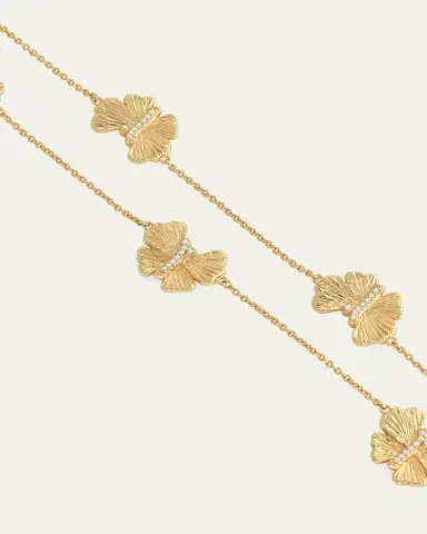Anabel Aram Jewelry Cubic Zirconia Butterfly Station Necklace | Thumbnail 4
