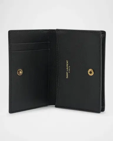 Saint Laurent Flap Card Case in Smooth Leather | Thumbnail 2 Saint Laurent Flap Card Case in Smooth Leather | Thumbnail 2