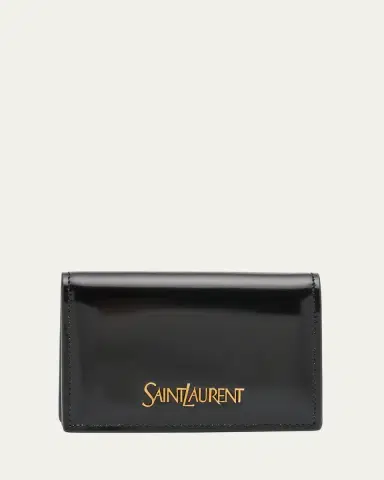 Saint Laurent Flap Card Case in Smooth Leather | Thumbnail 4 Saint Laurent Flap Card Case in Smooth Leather | Thumbnail 4