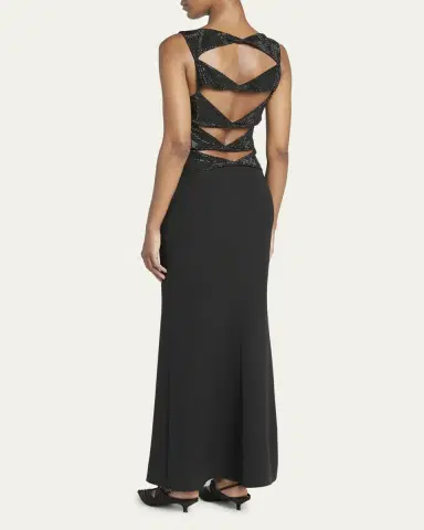 Giorgio Armani Crystal Back Cutout Trumpet Silk Gown | Thumbnail 3 Giorgio Armani Crystal Back Cutout Trumpet Silk Gown | Thumbnail 3