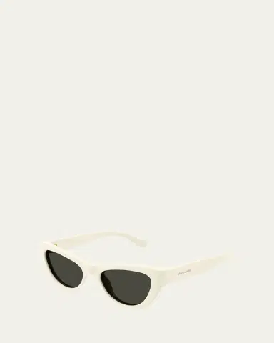 Saint Laurent Sleek Logo Plastic Cat-Eye Sunglasses | Thumbnail 2 Saint Laurent Sleek Logo Plastic Cat-Eye Sunglasses | Thumbnail 2