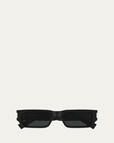 Saint Laurent Men's SL 660 Acetate Rectangle Sunglasses | Thumbnail 3