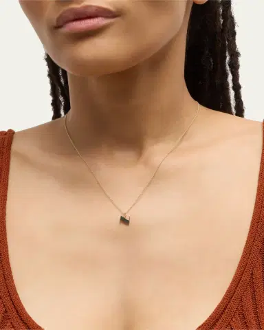 Sydney Evan 14K Pure Block Initial Necklace | Thumbnail 2