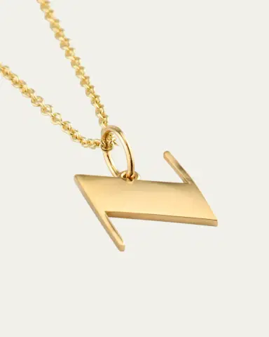 Sydney Evan 14K Pure Block Initial Necklace | Thumbnail 3