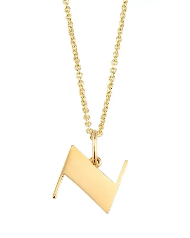 Sydney Evan 14K Pure Block Initial Necklace