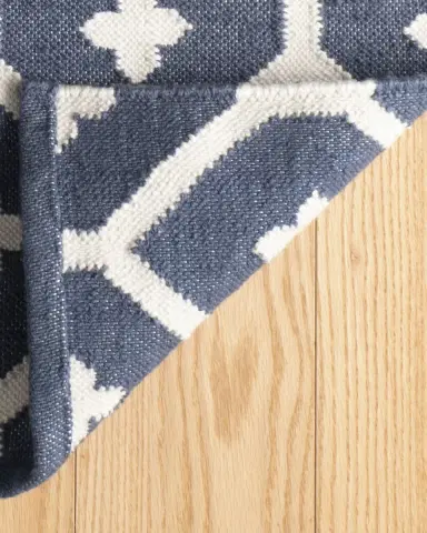 Annie Selke Elizabeth Navy Handwoven Indoor/Outdoor Rug, 8'x 10' | Thumbnail 5 Annie Selke Elizabeth Navy Handwoven Indoor/Outdoor Rug, 8'x 10' | Thumbnail 5