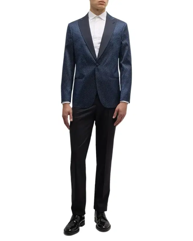 Men 's Silk Jacquard Blazer