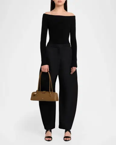 Alaïa Le Teckel Medium Shoulder Bag in Goatskin | Thumbnail 56