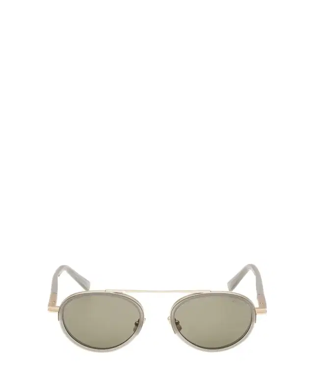 ZEGNA Men's ORIZZONTE II Metal-Acetate Round Sunglasses