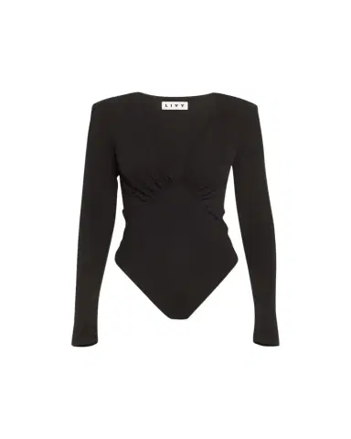 Livy Archer Deep V-Neck Empire Bodysuit | Thumbnail 1