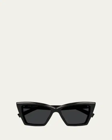 Saint Laurent Beveled Acetate Cat-Eye Sunglasses | Thumbnail 4 Saint Laurent Beveled Acetate Cat-Eye Sunglasses | Thumbnail 4