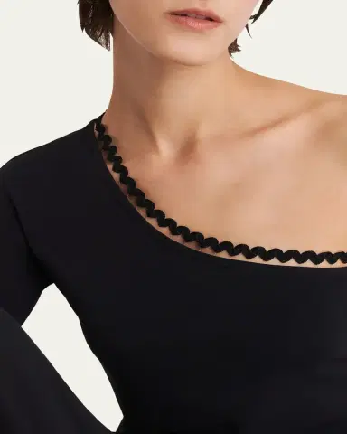 Eres Play One-Shoulder Ric Rac-Trim Long Dress | Thumbnail 4