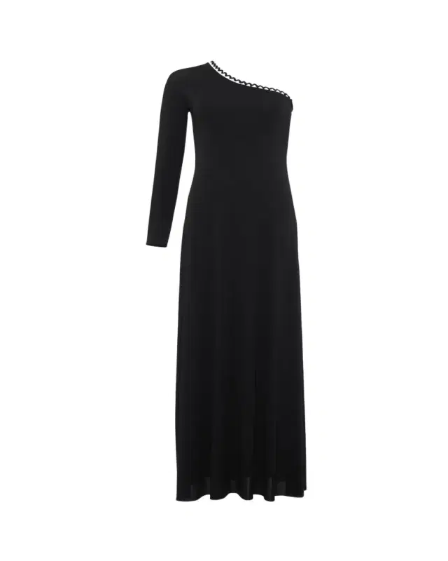ERES Play One-Shoulder Ric Rac-Trim Long Dress