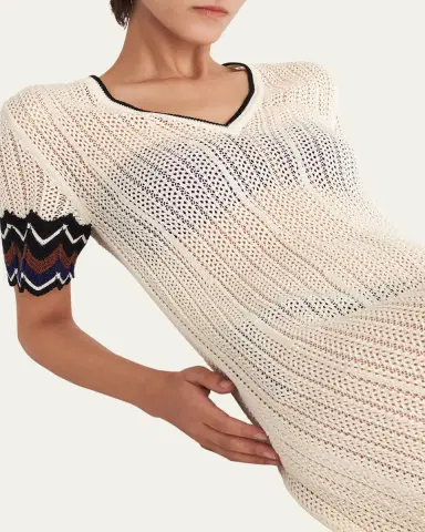 Eres Luna Chevron Striped Knit Maxi Dress | Thumbnail 4