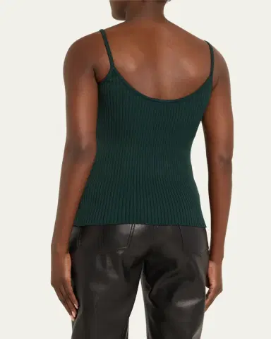 Courrèges Logo Ribbed Knit Tank Top | Thumbnail 11