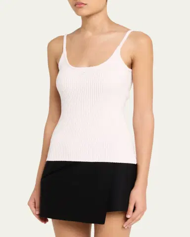 Courrèges Logo Ribbed Knit Tank Top | Thumbnail 25