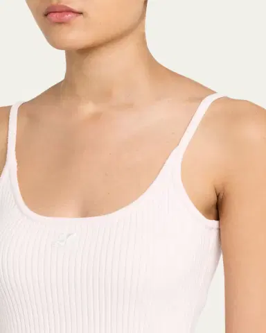 Courrèges Logo Ribbed Knit Tank Top | Thumbnail 26