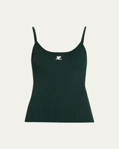 Courrèges Logo Ribbed Knit Tank Top | Thumbnail 27