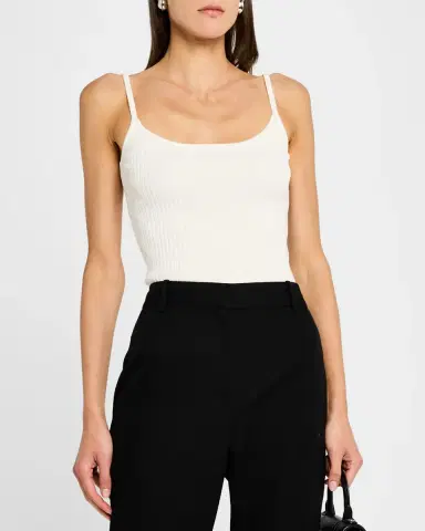 Courrèges Logo Ribbed Knit Tank Top | Thumbnail 30