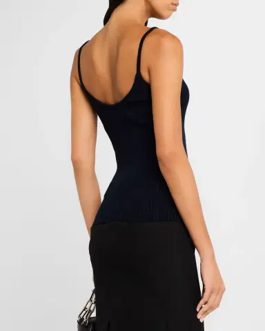 Courrèges Logo Ribbed Knit Tank Top | Thumbnail 33