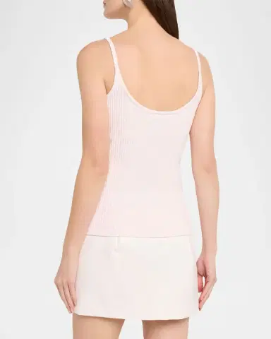 Courrèges Logo Ribbed Knit Tank Top | Thumbnail 41