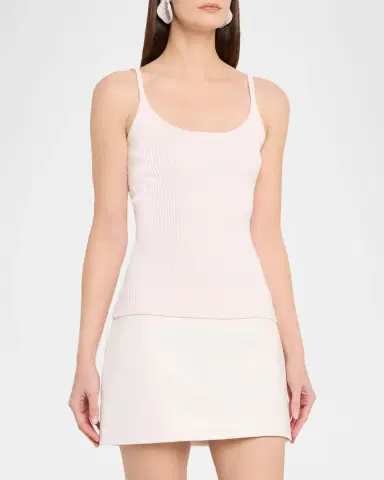 Courrèges Logo Ribbed Knit Tank Top | Thumbnail 42