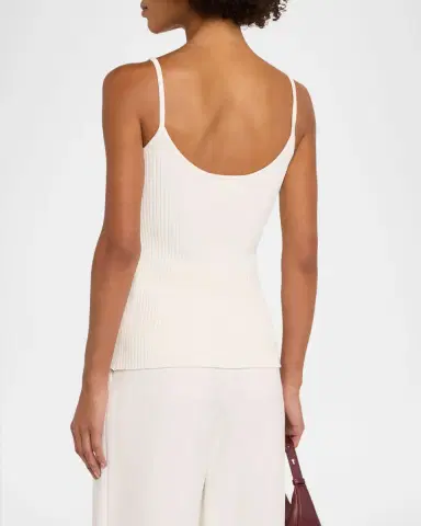 Courrèges Logo Ribbed Knit Tank Top | Thumbnail 45