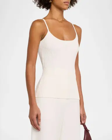 Courrèges Logo Ribbed Knit Tank Top | Thumbnail 46