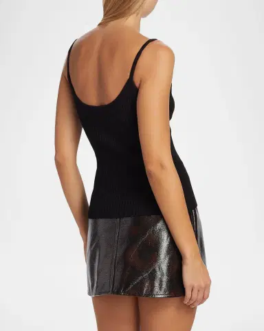Courrèges Logo Ribbed Knit Tank Top | Thumbnail 48