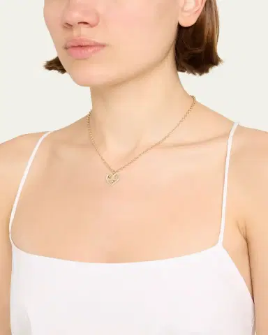 Sydney Evan Heart Icon Charm Chain Necklace with Diamonds | Thumbnail 2 Sydney Evan Heart Icon Charm Chain Necklace with Diamonds | Thumbnail 2