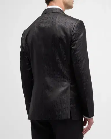 Giorgio Armani Men's Tonal Jacquard Dinner Jacket | Thumbnail 2