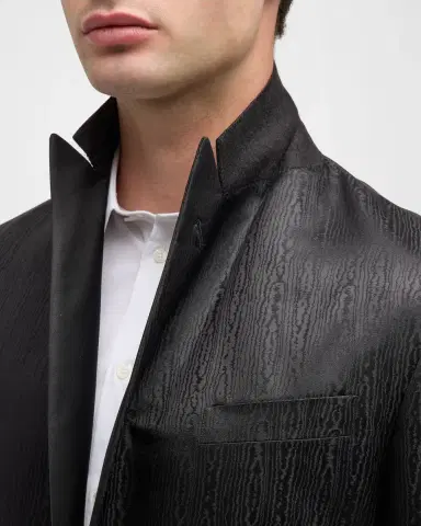 Giorgio Armani Men's Tonal Jacquard Dinner Jacket | Thumbnail 6