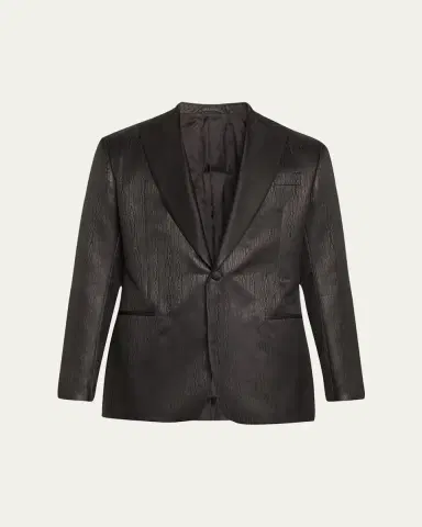 Giorgio Armani Men's Tonal Jacquard Dinner Jacket | Thumbnail 8