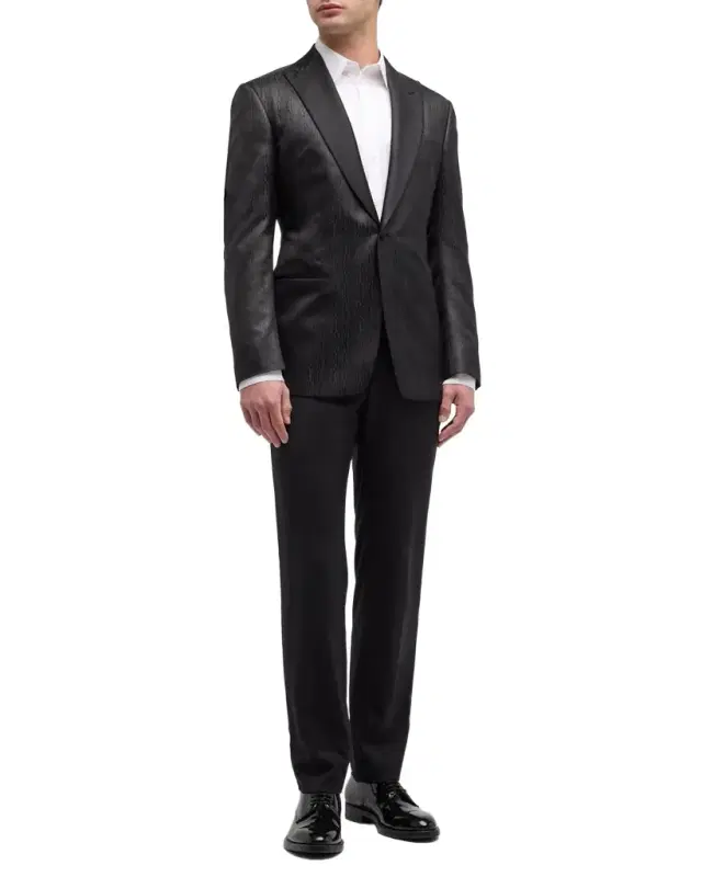 Men's Tonal Jacquard Dinner Jacket Men's Tonal Jacquard Dinner Jacket