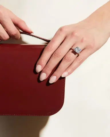 FANTASIA by DESERIO 4.5 TCW 14k White Gold Asscher Cubic Zirconia Ring | Thumbnail 2