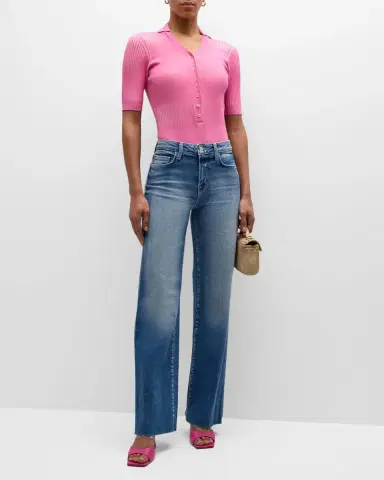 L'Agence Scottie High Rise Wide-Leg Jeans | Thumbnail 16