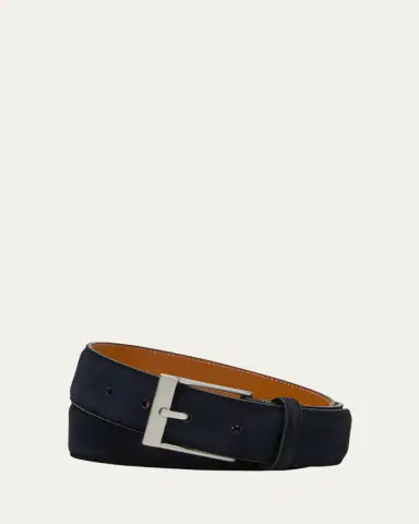 Magnanni Men's Telante Suede Leather Belt | Thumbnail 2