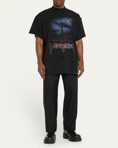 Balenciaga Men's Paris Moon Jersey T-Shirt | Thumbnail 2 Balenciaga Men's Paris Moon Jersey T-Shirt | Thumbnail 2