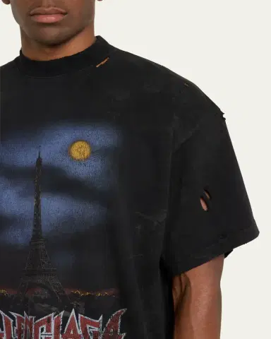 Balenciaga Men's Paris Moon Jersey T-Shirt | Thumbnail 5 Balenciaga Men's Paris Moon Jersey T-Shirt | Thumbnail 5