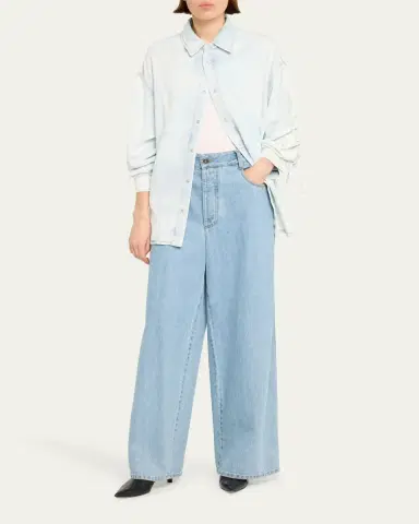 DARKPARK Keanu Ruched Denim Shirt | Thumbnail 2 DARKPARK Keanu Ruched Denim Shirt | Thumbnail 2
