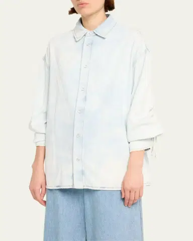 DARKPARK Keanu Ruched Denim Shirt | Thumbnail 4 DARKPARK Keanu Ruched Denim Shirt | Thumbnail 4