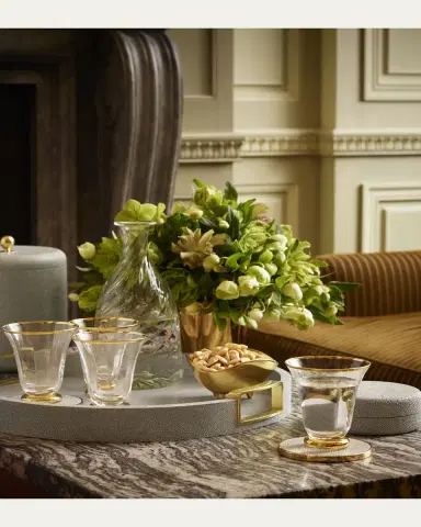 AERIN Faux Shagreen Ice Bucket, Chocolate | Thumbnail 3