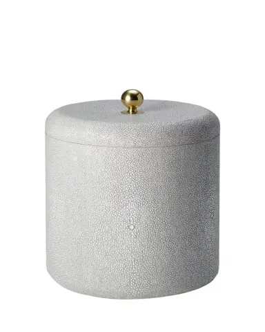 AERIN Faux Shagreen Ice Bucket, Chocolate | Thumbnail 1