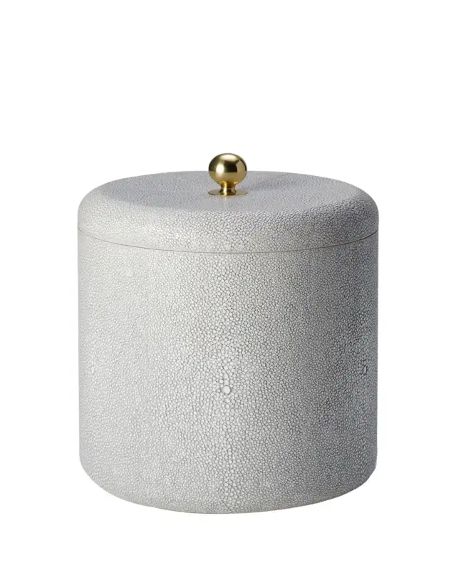 Faux Shagreen Ice Bucket, Chocolate
