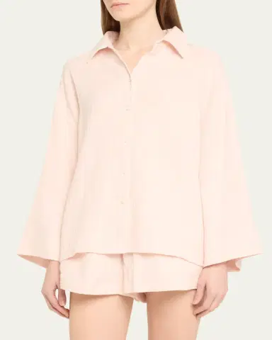 Pour Les Femmes Angel Gauze Short Pajama Set | Thumbnail 4 Pour Les Femmes Angel Gauze Short Pajama Set | Thumbnail 4