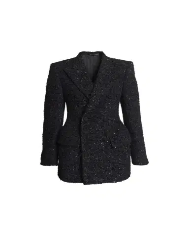 Balenciaga Boucle Double-Breast Hourglass Coat | Thumbnail 1