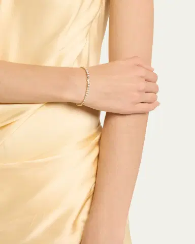 MONICA RICH KOSANN 18K Yellow Gold Tennis Bracelet with Prong Set Diamonds | Thumbnail 2