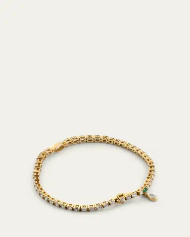 MONICA RICH KOSANN 18K Yellow Gold Tennis Bracelet with Prong Set Diamonds | Thumbnail 3