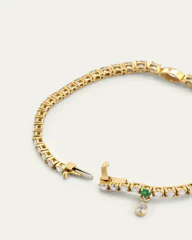 MONICA RICH KOSANN 18K Yellow Gold Tennis Bracelet with Prong Set Diamonds | Thumbnail 4