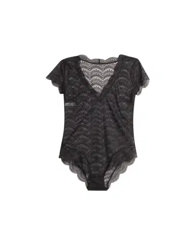 Simone Pérèle Karma Short-Sleeve Scalloped Lace Bodysuit | Thumbnail 1